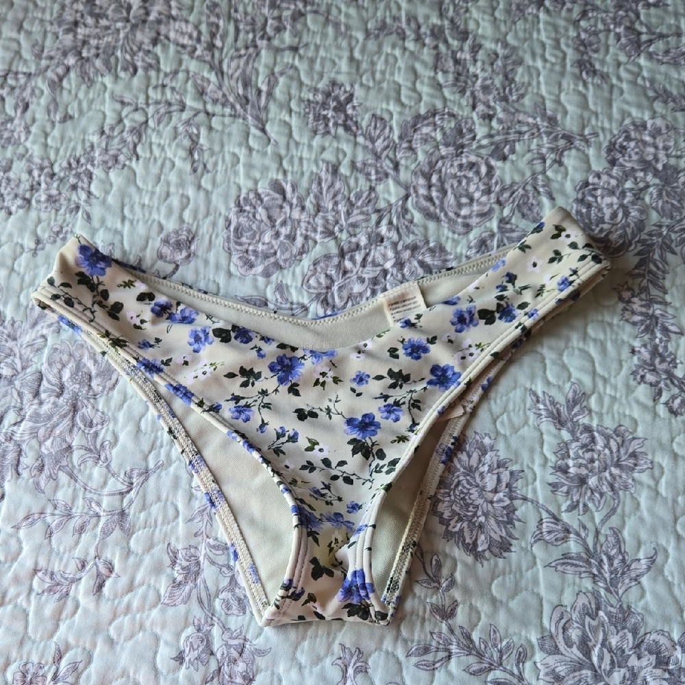 Blue Floral Bikini Bottoms